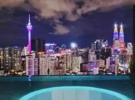 1BR condo with Amazing KLCC View & Infinity Pool at Lalaport Bukit Bintang、クアラルンプールのコンドミニアム