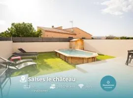 La Blanche de Salses 15 min Beach Pool AK
