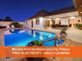 Villa Bos, 5 minutes to the Beach Jomtien, Free electricity