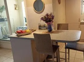 Mauguio-Carnon P2 60 m2, tout confort, spacieux, climatisé, wifi, balcon, parking privé couvert, 15 min de la mer, de Montpellier