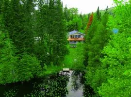 Le Chalet Blanc, bord de lac & jacuzzi