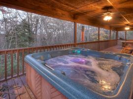 Annies Mountain Mist Hot tub gas fireplace cozy king beds, Hotel in Mineral Bluff