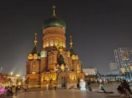 Central street and Saint Sophia Cathedral
