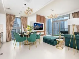 Stylish 2BR with Burj View & 5 min from Dubai Mall