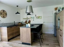 SOZEN - Maison bois récente, lumineuse avec terrasse et grand Jardin, proche des plages