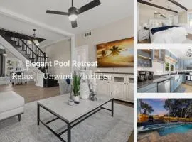Elegant Pool Retreat with Firepit