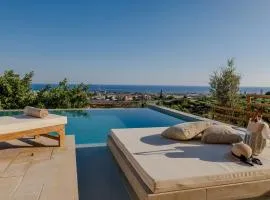 Malia Vista Villa with Panoramic Sea View and Private Pool