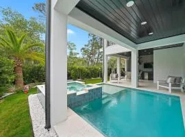 Sleeps 39 2 Luxe Homes w Free Golf Cart Private PoolSpa 3 Blocks to Beach