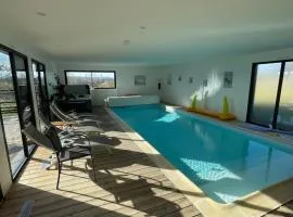 Piscine intérieure privée chauffee toute l annee et spa St Martin