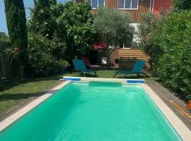 Villa 6 pers piscine vue port parking