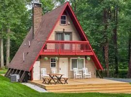 Hot Tub, Fire Pit and Patio A-Frame Stafford Cabin