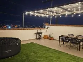 Terrace and Jacuzzi with an amazing view