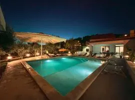 Mediterranean Oasis Seaside Villa with Pool