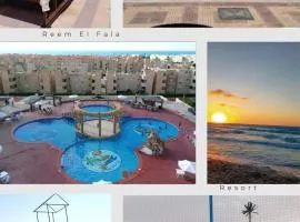 Doplex Beach Chalet with Private Garden in Reem ElFala Resort
