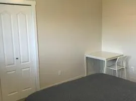 Separate bathroom, spacious and bright bedroom