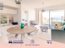 Superb New 2-room Apartment -parking Border Monac, biệt thự ở Beausoleil