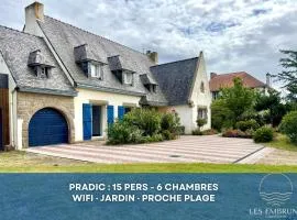 Pradic 15 personnes , Cheminée , Jardin , Plage à pied