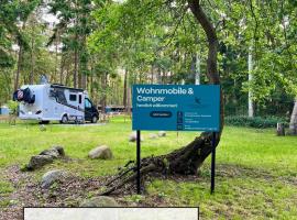 Campingplatz auf R&uuml;gen - Stellplatz f&uuml;r Wohnmobile , Wohnwagen , auch zum Zelten - in direkter N&auml;he zum Naturstrand -Natur Pur - Feriensiedlung Schwalbennest, место для глэмпинга в городе Дранске