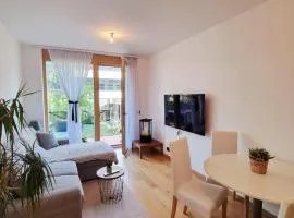 Apartment with Green Terrace and Free Parking