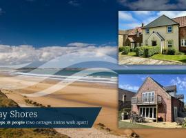 Bay Shores - 2 cottages 2 minutes apart - Part of the The Bay Filey Holiday Village with pool, gym and direct beach access, pub, restaurant, tennis and meadows walks, khách sạn ở Reighton