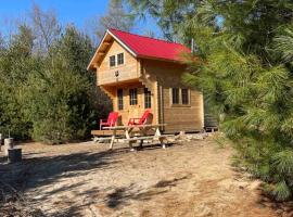 Cozy Woodland Bunkie Outdoor Shower WiFi, hotel i Simcoe