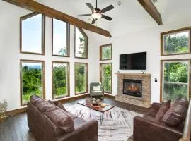 Smokeys Summit Epic View Hot Tub Fireplace