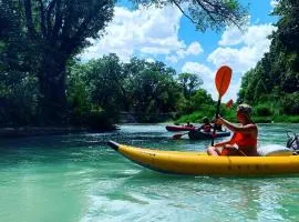 Ideal Glamping Spot for an Adventurous Family Vacation: Cool Safari Tent on the San Marcos River near Kingsbury, Texas