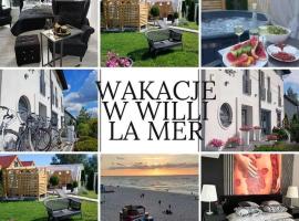 Willa La mer-Balia z jacuzzi, sauna ,klimatyzacja ,rowery，烏斯特卡的飯店