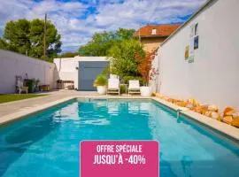 Idéal Familles & Groupes - 10min Avignon - 5min Gare - Grand jardin clos - Parking gratuit - Au calme - Maison haut de gamme - Entièrement climatisé - "Chacun son espace"