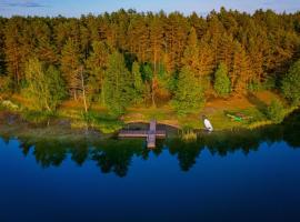 Las Apartamenty - z pomostem i prywatnym dostępem do jeziora, hotel i Borowy Młyn