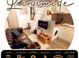 L'INTIMISTE à Saint Lô - Atypique - Studio Duplex Privé tout équipé - Gare - Centre - Parking gratuit - Entrée autonome - Chambre en mezzanine - Wifi - Netflix - Lave-linge