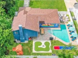 Heated Pool BBQ Fire Pit Mini Golf Outdoor Bowling