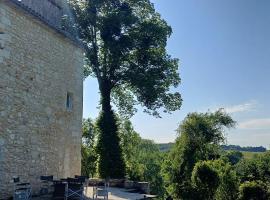 Polo estate with a river as a pool near Saint-Emilion, hotel i Guîtres