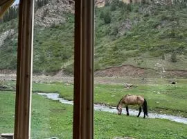 Camp Moldo pass on the road to Son Kol lake, overnight stay, meals, tea, coffee