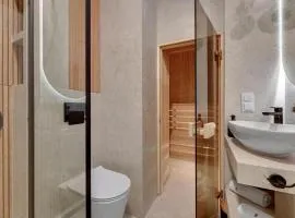 Family & Business Sauna Apartments Baltic Horizon No 1 PREMIUM SPA - 3 Bedroom with Private Sauna, Jacuzzi, Rooftop Gym & Panoramic Terrace, Balcony, Underground Garage