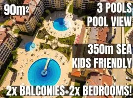 Apartment George - 3 pools, 2 bedrooms & 2 bathrooms