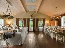 Cabin Between Mountain And Forest