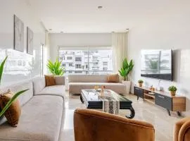 Appartement Luxe Racine Vue Jardin 2 Chambres Fibre Parking Privé Proche Twin Center