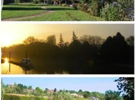 Chambre double ou twin au bord de Seine