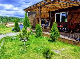 Wellness chill domek na Kaszubach,Gołubie ,saunowy zakątek z balia pod gwiazdami