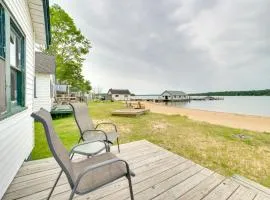 Dock and Beach Access Cedarville Lakefront Cabin 9