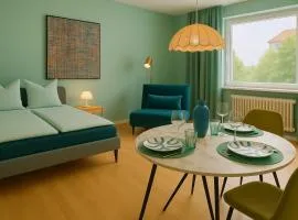 Design Apartment mit Parkplatz - 15 min Flughafen