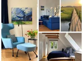 Nordsee im Blick - Kamin & Privat-Garten - Design-Haus Heverstrom