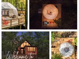 Cozy Chalet & Luxe Domes Retreat w Stunning Views