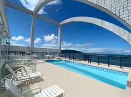 SHB - Flat vista mar no Boqueirão! Wi fi /Piscina, хотел в Сантос