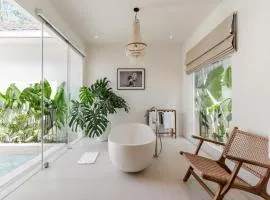 1BR Villa with Private Pool & Stylish Wood Accents