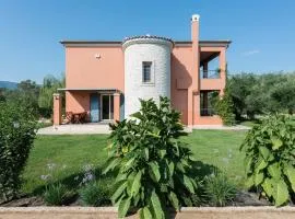 Contemporary Corfu Retreat 3 Bedrooms Villa Girasole Artful Decor Lush Garden Tranquil Setting