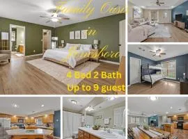 Family Oasis In Jonesboro! 4Bd, 2Ba house High Speed WiFi!