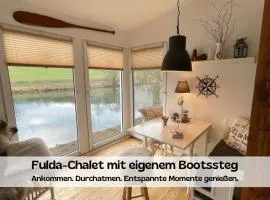 Fulda-Chalet mit eigenem Bootssteg