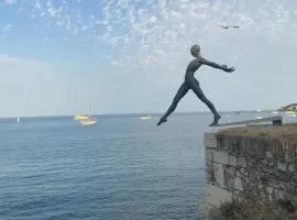 Séjour face au Vieil Antibes avec parking